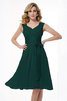 Normale Taille A-Linie Prinzessin Drapiertes Brautjungfernkleid aus Chiffon - 9