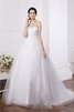 Abito da Sposa Lungo Ball Gown con Applique Senza Maniche Cuore - 1