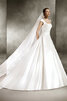 Vestido de Novia de Atractivo de Largo de Natural de Cola Corte - 1