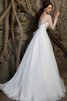 Abito da Sposa A-Line originale con Maniche Lunghe Lungo Spazzola Treno medievale - 4