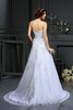 Clasico Vestido de Novia de Corte-A en Satén de Apliques de Largo - 2