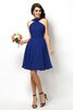 Robe demoiselle d'honneur naturel bref de col haut ligne a de princesse - 25