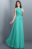 Prinzessin A Linie Plissiertes Normale Taille Brautjungfernkleid mit Drapierung - 15