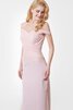 Robe demoiselle d'honneur simple derniere tendance en chiffon avec décoration dentelle - 5
