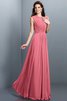 Prinzessin A Linie Plissiertes Normale Taille Brautjungfernkleid mit Drapierung - 28