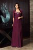 Herz-Ausschnitt Enges Bodenlanges Anständiges Brautmutterkleid aus Chiffon - 1