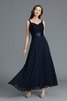 Ärmelloses Herz-Ausschnitt Normale Taille A-Linie Brautmutterkleid aus Chiffon - 4