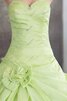Robe de quinceanera pailleté ornée de mode de bal col en forme de cœur avec fleurs - 3