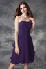 Robe demoiselle d'honneur bref de lotus avec zip a-ligne avec sans manches - 13