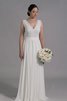 Robe de mariée luxueux avec chiffon a-ligne avec sans manches fermeutre eclair - 1