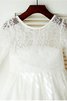 Robe de cortège enfant naturel avec nœud à boucle avec fleurs avec zip ligne a - 4