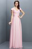 Prinzessin Chiffon Empire Taille Brautjungfernkleid mit Plissierungen mit Drapierung - 22