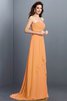 Robe demoiselle d'honneur plissage longue a-ligne de princesse de traîne courte - 20