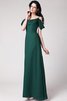 Ärmelloses Normale Taille Chiffon Bodenlanges Anständiges Brautjungfernkleid - 7