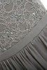 Chiffon natürliche Taile Perlenbesetztes formelles schlichtes Abendkleid mit Bordüre - 3