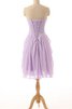 Robe de graduation bref de col en cœur en chiffon manche nulle de tour de ceinture empire - 2