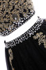 Halle Ärmelloses formelles exklusive Ballkleid mit Bordüre mit natürlicher Taille - 4