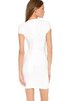 Robe de mariée naturel plissage de fourreau avec zip ruché - 2