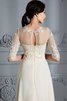 Abito da Sposa in Chiffon con Mezze Maniche a Spiaggia A-Line Senza Maniche - 8