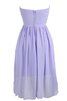 Abito Laurea Cerniera A-Line in Chiffon con Increspato con Piega Naturale - 2