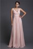 Normale Taille A Linie V-Ausschnitt Prinzessin Bodenlanges Brautjungfernkleid - 1