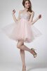 Robe de graduation plissé nature mode en tulle fermeutre eclair - 1