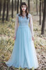 Mode Halle A-Line Bodenlanges Konservatives Abendkleid - 1