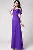 Ärmelloses Normale Taille Chiffon Bodenlanges Anständiges Brautjungfernkleid - 24