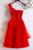 Ein Schulter Exquisit Natürliche Taile Schickes Cocktailkleid mit Blume - 3