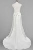 Robe de mariée elégant ceinture en étoffe avec zip col en bateau a plage - 3