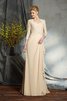 Vintage 3 /4 Länge Ärmeln Sweep train Reißverschluss Anständiges Brautmutterkleid - 3