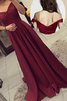 Satin Wunderbar Schulterfrei Ärmellos Prinzessin Abendkleid - 2
