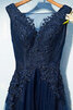 Romántico Vestido de Cóctel de Abalorio de Encantador de Hasta el suelo - 3