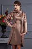 Natürliche Taile Hoher Kragen Etui Knielanges Brautmutterkleid mit Jacke - 1