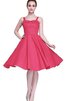 Abito da Damigella alta vita Cerniera con Piega in Chiffon V-Scollo con paillette - 1