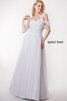 Moderno Vestido de Dama de Honor de Escote de Tirantes Espaguetis con Cintas - 6