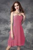 Robe demoiselle d'honneur bref de lotus avec zip a-ligne avec sans manches - 28