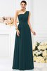 Ärmelloses Empire Taille Prinzessin Ein Träger Brautjungfernkleid aus Chiffon - 9