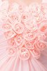 Kurze Ärmeln Schaufel-Ausschnitt Etui romantisches bodenlanges Brautmutterkleid mit Blume - 3