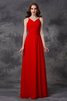 Vestido de Dama de Honor de Corte princesa de Corte-A en Gasa de Largo de Volante - 1