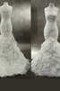 Robe de mariée de sirène magnifique ruchés longs solennel attirent - 5