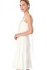 Robe de mariée plissage nature avec nœud à boucles d'épaule asymétrique en chiffon - 3