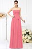 Robe demoiselle d'honneur longue avec zip avec ruban avec sans manches de bustier - 28