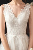 Robe de mariée en satin enchanteur avec sans manches romantique naturel - 5
