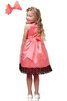 Robe de cortège enfant avec fleurs ligne a manche nulle avec décoration dentelle - 3
