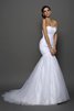 Vestido de Novia de Corte Sirena de Natural de Plisado de Cordón de Cola Corte - 1