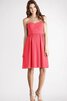 Robe demoiselle d'honneur bref en chiffon ruché col en forme de cœur - 10