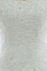Robe de mariée longueur mollet en satin a-ligne d'épaule asymétrique en tissu pailleté - 4