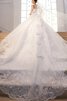Robe de mariée intemporel elégant de mode de bal de traîne longue avec sans manches - 3