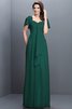 Halbe Ärmeln Herz-Ausschnitt Plissiertes Bodenlanges Brautjungfernkleid aus Chiffon - 9